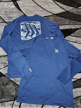 GILLZ CONTENDER SERIES SET-OF-2 BLUE PERFORMANCE LONG-SLEEVE SHIRT BUNDLE